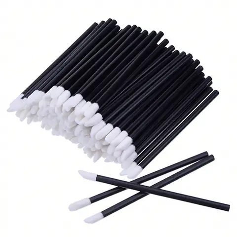 100pcs/Set Disposable Lip Brushes, Makeup Applicator Wands For Lipstick, Lip Gloss, Cosmetic Beauty Tools Kit,Giveaways