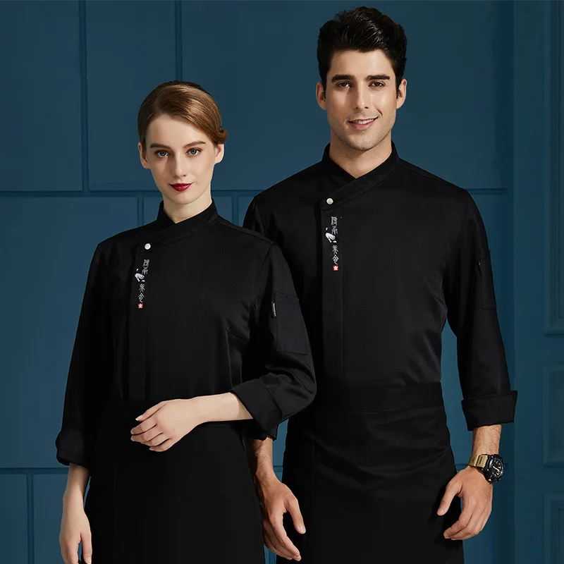 Chef's workwear for men, long-sleeved, autumn and winter attire, customized for hotel, restaurant, and kitchen chefs, also avail
Chef's workwear for men, long-sleeved, autumn and winter attire, customized for hotel, restaurant, and kitchen chefs, also avail