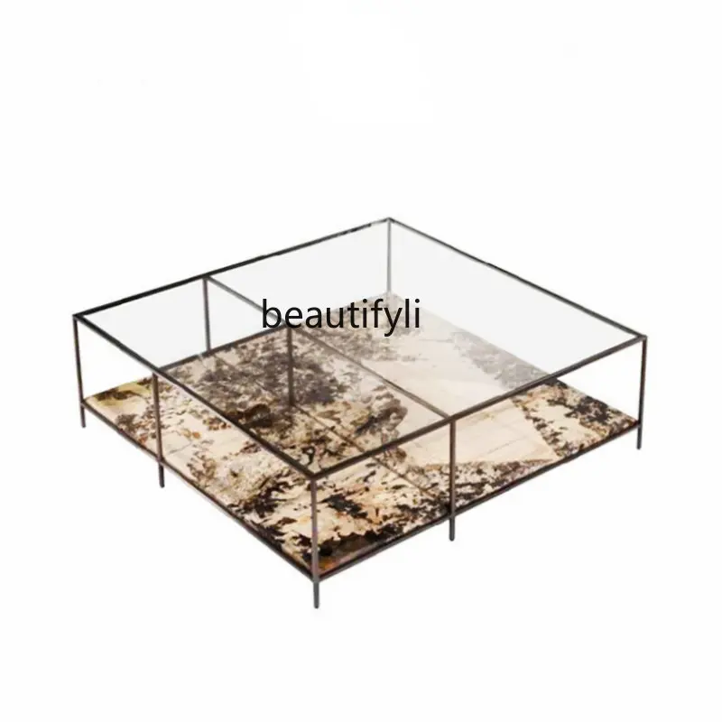 yj Coffee Table Italian-Style Light Luxury Glass Natural Luxury Stone Marble Stainless Steel High-Grade Tea Table
yj Coffee Table Italian-Style Light Luxury Glass Natural Luxury Stone Marble Stainless Steel High-Grade Tea Table