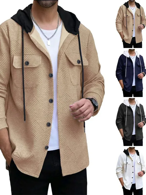 Casual Men's Autumn Winter Hoodie Sweatshirt Sporty Patchwork Jacket with Button Embroidered Pocket Open Cardigan Loose Fit
Casual Men's Autumn Winter Hoodie Sweatshirt Sporty Patchwork Jacket with Button Embroidered Pocket Open Cardigan Loose Fit