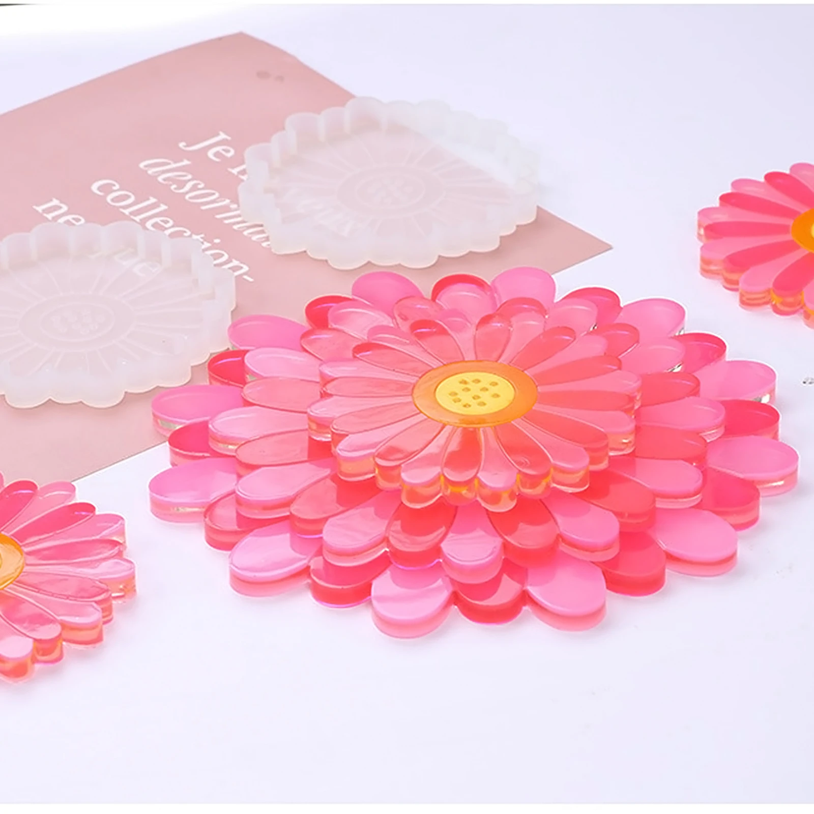 5pcs Daisy Shape Coaster Mold Silicone Diy Epoxy Casting Mold For Crafts Flexible Easy Cleaning Practical Tool Craft Making
5pcs Daisy Shape Coaster Mold Silicone Diy Epoxy Casting Mold For Crafts Flexible Easy Cleaning Practical Tool Craft Making