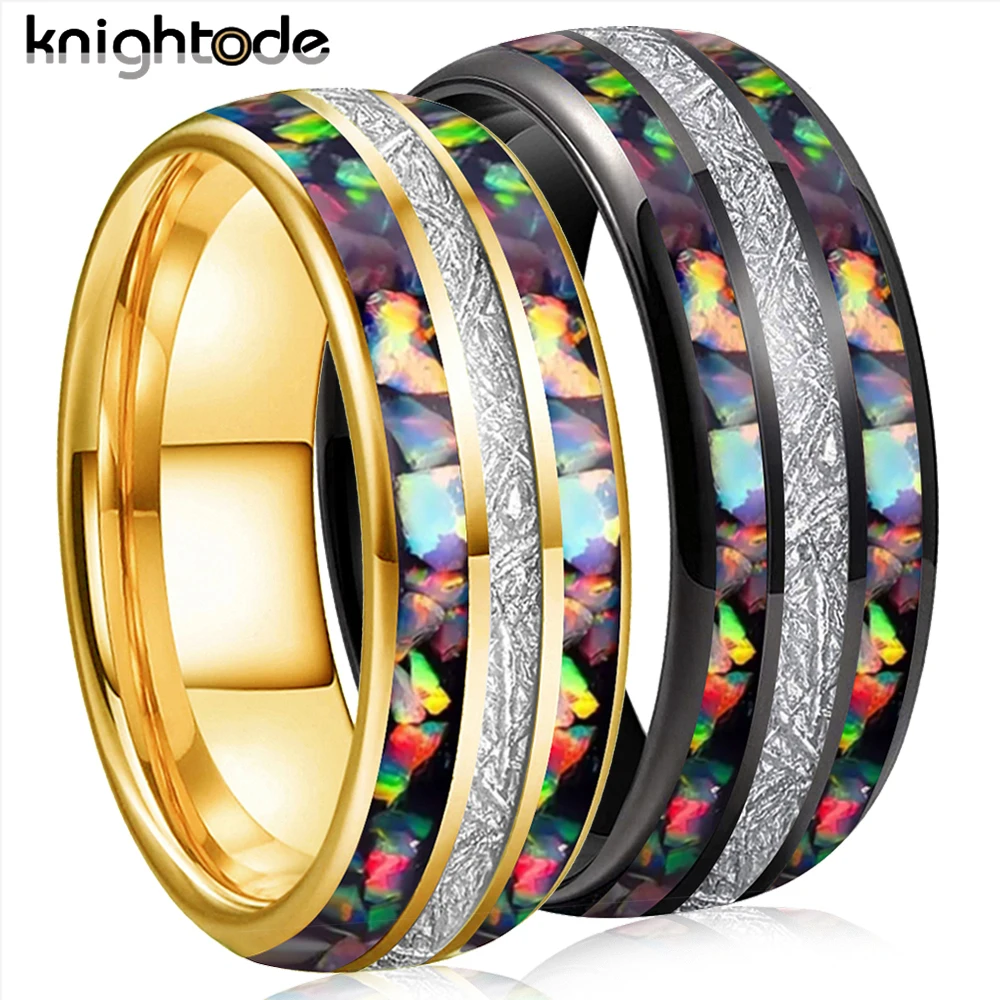 3-Groove Very Beautiful Colorful Opal / White Meteorite for Men Wedding Gift Fashionable Tungsten Carbide Rings
3-Groove Very Beautiful Colorful Opal / White Meteorite for Men Wedding Gift Fashionable Tungsten Carbide Rings