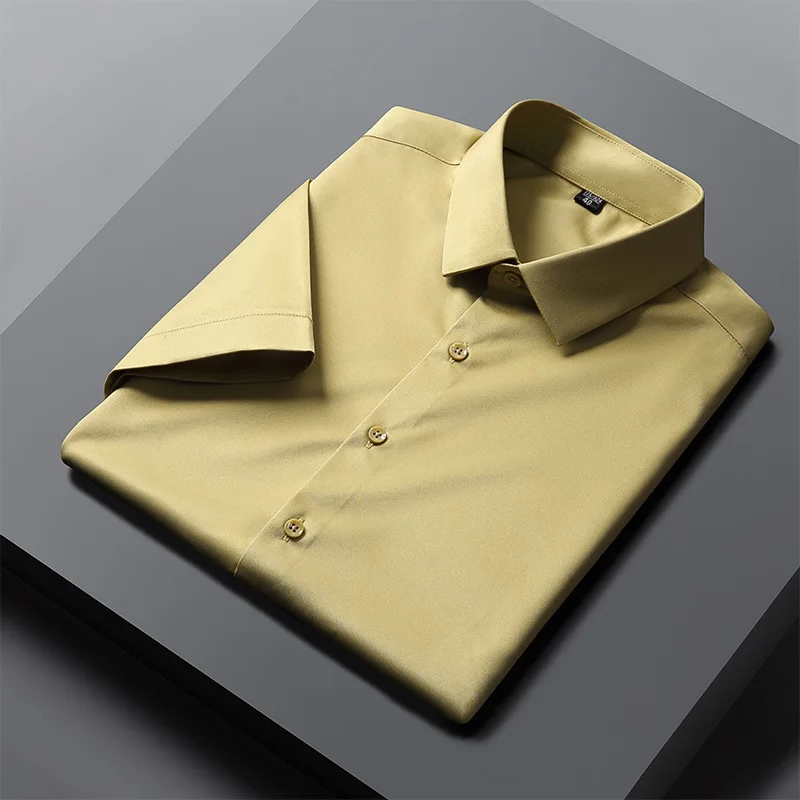 Men's Short Sleeve Shirt Spring Summer Sweat Absorbent Breathable Slim Fit Iron Free Anti Wrinkle Color Simple Style
Men's Short Sleeve Shirt Spring Summer Sweat Absorbent Breathable Slim Fit Iron Free Anti Wrinkle Color Simple Style