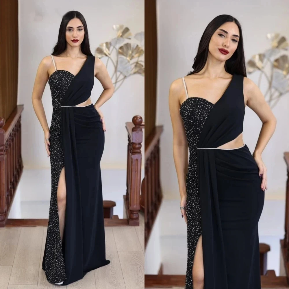 Customized Memaid Chiffon Formal Occasion Gowns One-Shoulder Sexy Side Middle-Split Sequined Asymmetrical Gowns
Customized Memaid Chiffon Formal Occasion Gowns One-Shoulder Sexy Side Middle-Split Sequined Asymmetrical Gowns