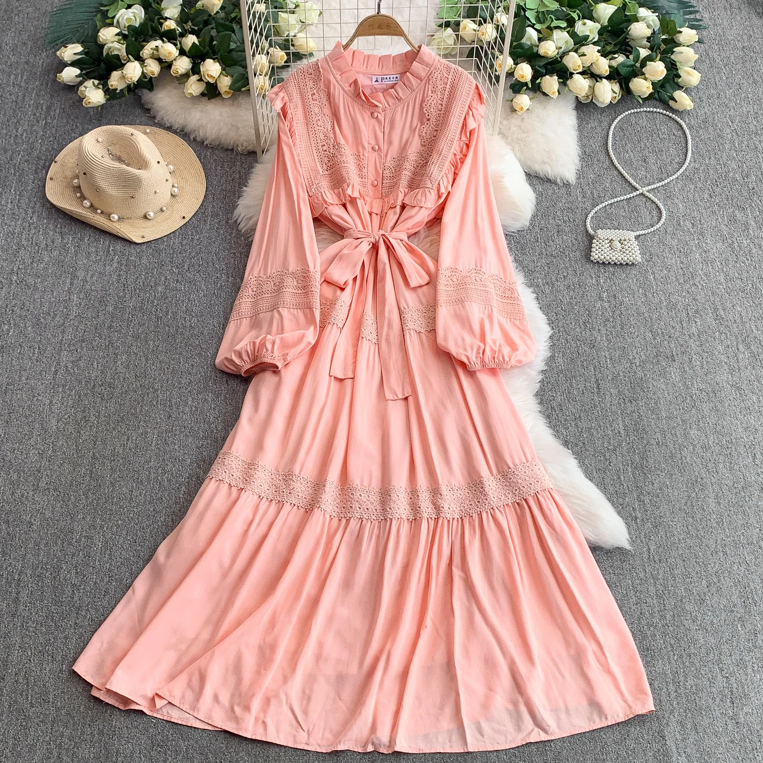 Sexy sweet Edible Tree Fungus long sleeve lace button Vintage korean fashion Evening A-line dress Beach dresses women clothing
Sexy sweet Edible Tree Fungus long sleeve lace button Vintage korean fashion Evening A-line dress Beach dresses women clothing