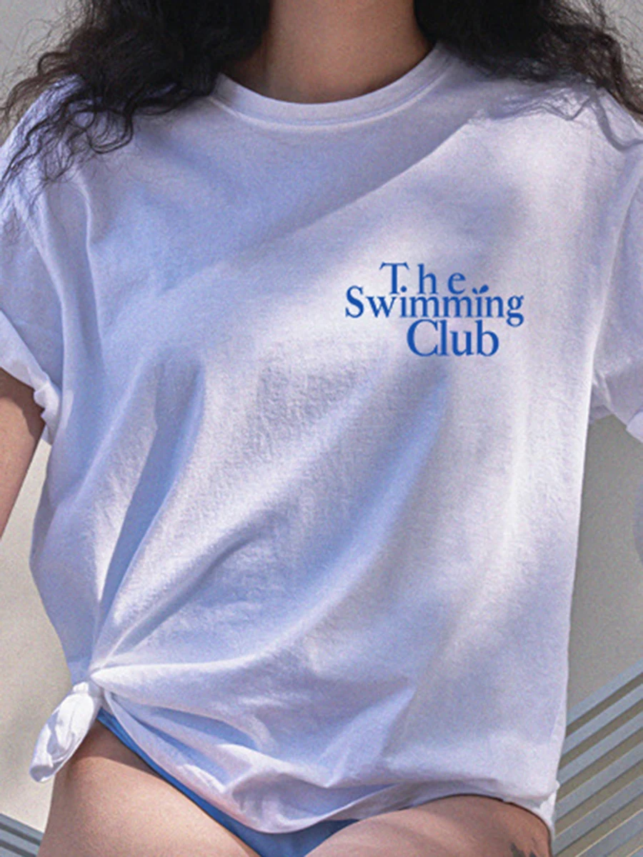 2025 New Letter Print White T-shirt Women Summer Round Neck Loose Short Sleeve T-shirts Cotton Casual Fashion Tee Shirt Female
2025 New Letter Print White T-shirt Women Summer Round Neck Loose Short Sleeve T-shirts Cotton Casual Fashion Tee Shirt Female