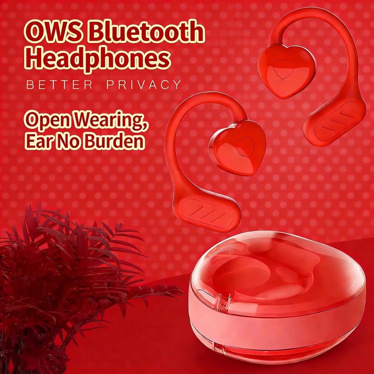 New Heart-Shaped OWS Wireless Earbuds Creative Bluetooth Ear-Hook Deep Bass Comfort Wear Long Battery Life for Girls Music Gifts
New Heart-Shaped OWS Wireless Earbuds Creative Bluetooth Ear-Hook Deep Bass Comfort Wear Long Battery Life for Girls Music Gifts