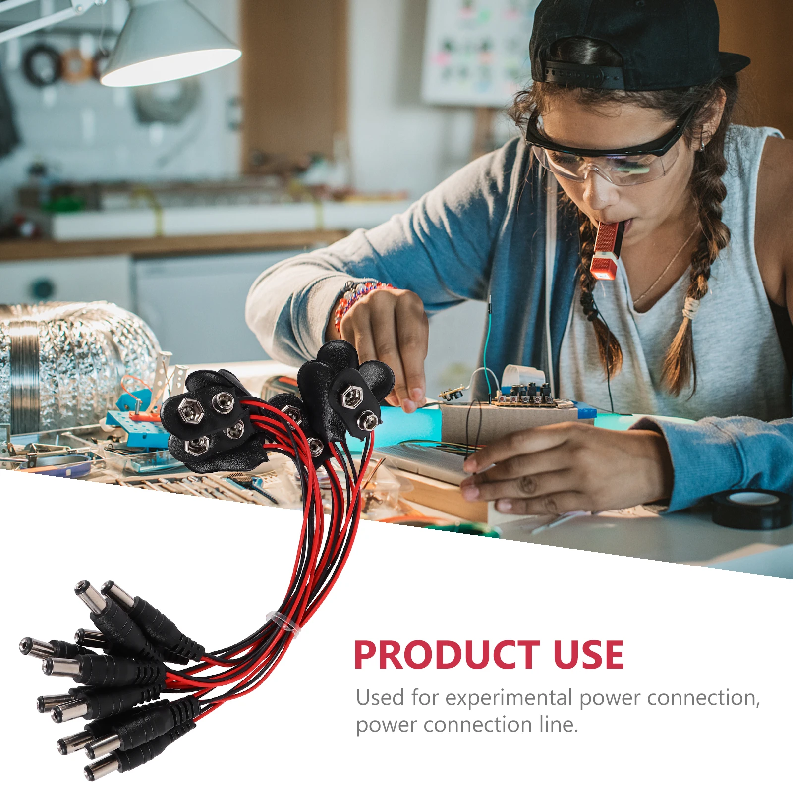 10pcs Snap Connector 9V Power Cord Clip Holder Dc Connector Flame Retardant Wear Resistant Safe For Instruments
10pcs Snap Connector 9V Power Cord Clip Holder Dc Connector Flame Retardant Wear Resistant Safe For Instruments