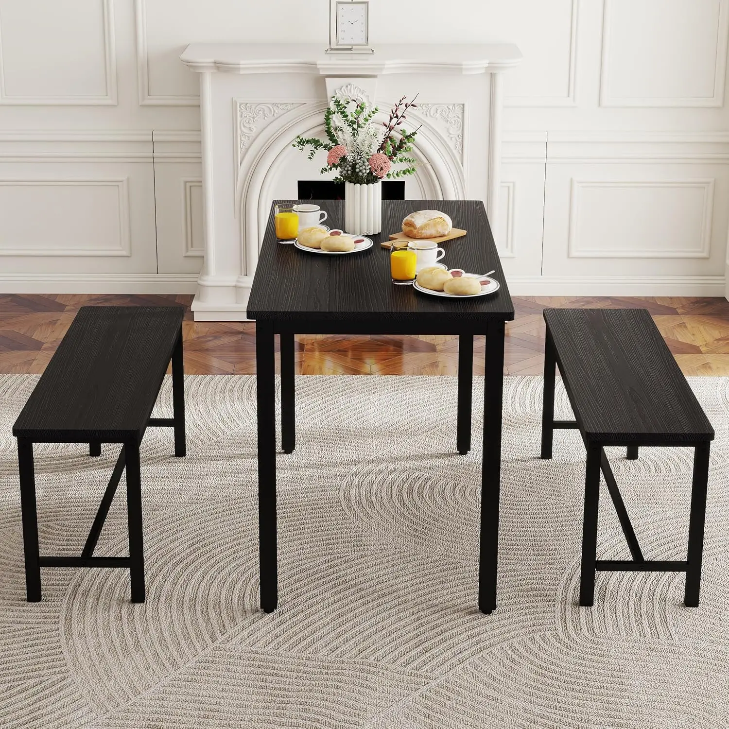 Обеденный стол на 4 персоны, кухонный стол с 2 скамьями, комплект из 3 предметов деревянной мебели для столовой, набор стульев для обеденной зоны, на заказ
Обеденный стол на 4 персоны, кухонный стол с 2 скамьями, комплект из 3 предметов деревянной мебели для столовой, набор стульев для обеденной зоны, на заказ