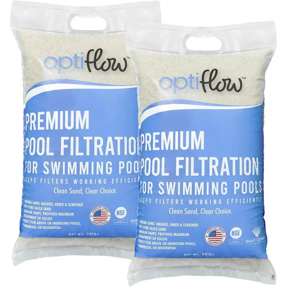 2-Pack Pool Filter Sand, Premium Filtration with Zeolite Formula, 50 Lbs - Pool Accessories and Cleaning Supplies
2-Pack Pool Filter Sand, Premium Filtration with Zeolite Formula, 50 Lbs - Pool Accessories and Cleaning Supplies