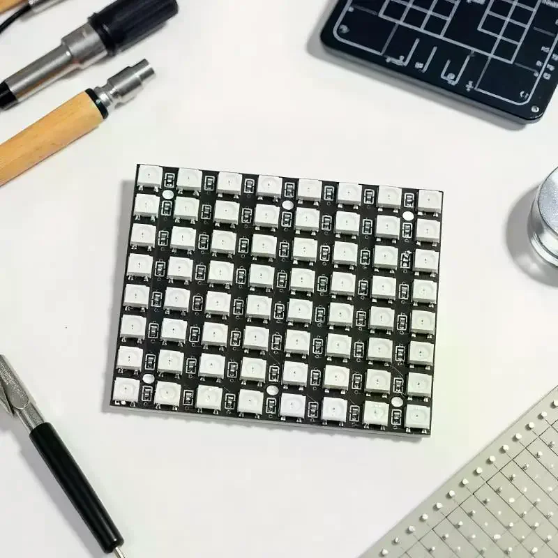 WS2812 5050 RGB LED 8x8 Matrix Module, 64 Bit Color Light Dev Board for Arduino
WS2812 5050 RGB LED 8x8 Matrix Module, 64 Bit Color Light Dev Board for Arduino