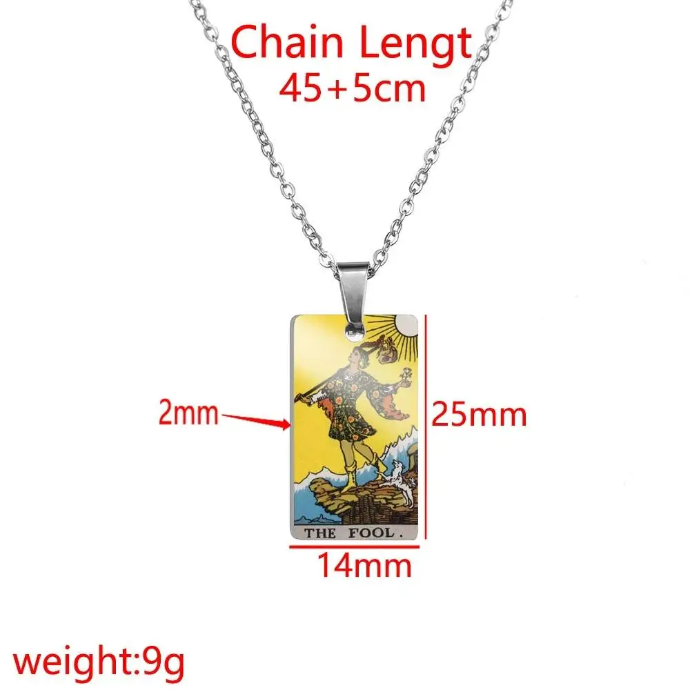 Personalized Stainless Steel Tarot Card Pendant Necklace, Classic Tarot Card Mysterious Divination Good Luck Talisman, Faith
Personalized Stainless Steel Tarot Card Pendant Necklace, Classic Tarot Card Mysterious Divination Good Luck Talisman, Faith