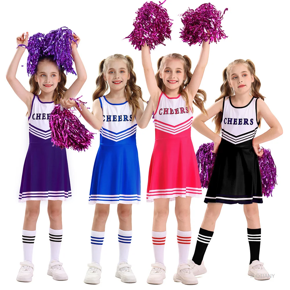 3-piece Summer Children's Vest Cheerleading Uniform Letter Print Slim Dress Fancy Sports Football Game Suit Role Play Suit 2025
3-piece Summer Children's Vest Cheerleading Uniform Letter Print Slim Dress Fancy Sports Football Game Suit Role Play Suit 2025