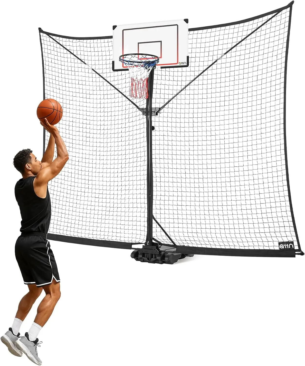 Basketball Rebounder Net 10x8 FT - Pole Wrap Storage for Round & Square Hoops
Basketball Rebounder Net 10x8 FT - Pole Wrap Storage for Round & Square Hoops