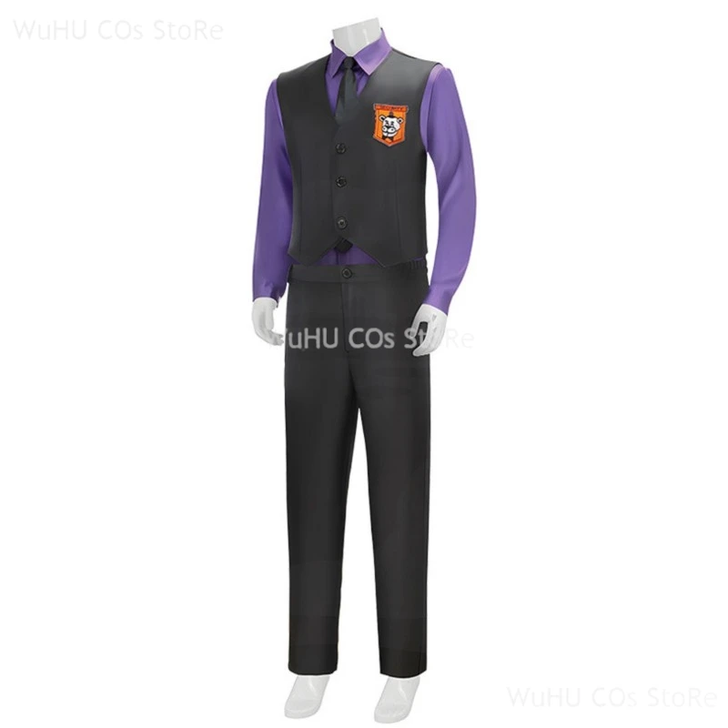 Five Nights Movie Purple Guy William Afton Cosplay Costume Fnaf Hat Shirt Vest Pants Adult Men Halloween Roleplay Costume
Five Nights Movie Purple Guy William Afton Cosplay Costume Fnaf Hat Shirt Vest Pants Adult Men Halloween Roleplay Costume