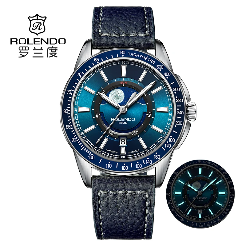 ROLENDO MIYOTA 8205 Movement Watches For Men Automatic Mechanical Watch BGW9 Luminous 42mm Ceramic Bezel Ring 50M Waterproof
ROLENDO MIYOTA 8205 Movement Watches For Men Automatic Mechanical Watch BGW9 Luminous 42mm Ceramic Bezel Ring 50M Waterproof