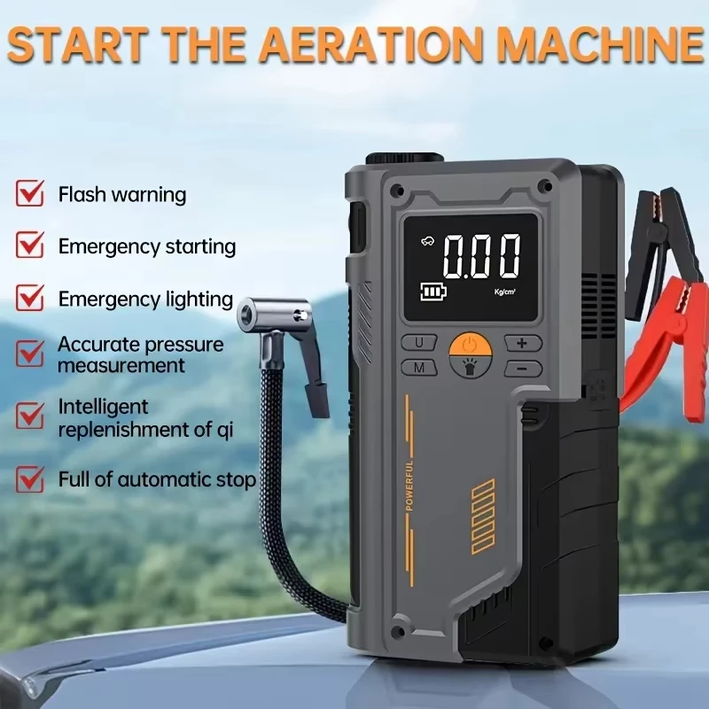 Motorcycle Air Pump Outdoor Emergency Wireless Portable Start 4 in 1 Air Compressor Power Bank Booster Automotive Tyre Inflator
Motorcycle Air Pump Outdoor Emergency Wireless Portable Start 4 in 1 Air Compressor Power Bank Booster Automotive Tyre Inflator