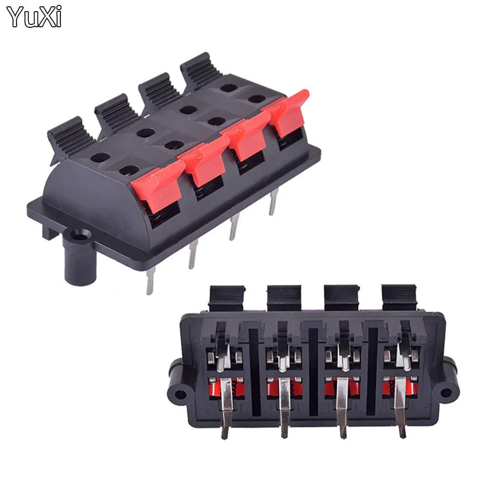 2PCS Connector Terminal 2 Rows 4 Positions Inline In Jack Spring Load Audio Speaker Terminals Breadboard Clips
2PCS Connector Terminal 2 Rows 4 Positions Inline In Jack Spring Load Audio Speaker Terminals Breadboard Clips