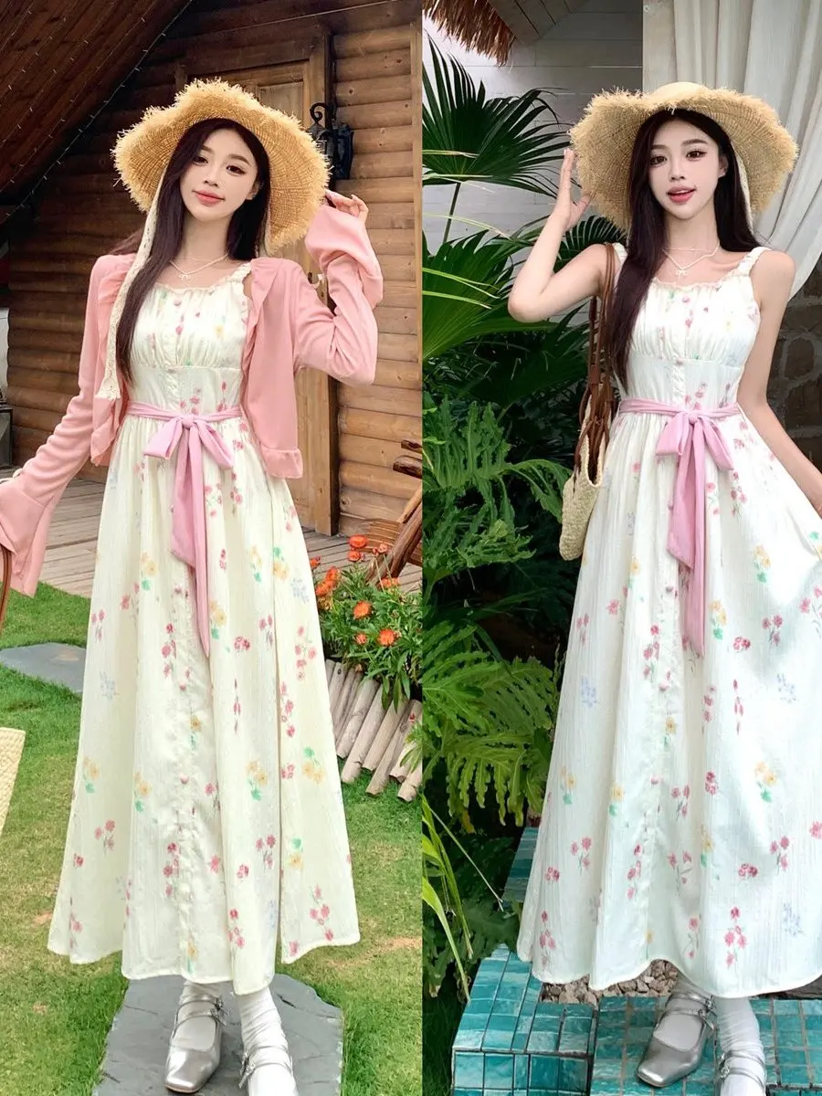 plus Size Women's Summer Dress Pink Knitted Outerwear with Strap Vest Dress Salt Strawberries Sweet Style plus Size Set
plus Size Women's Summer Dress Pink Knitted Outerwear with Strap Vest Dress Salt Strawberries Sweet Style plus Size Set