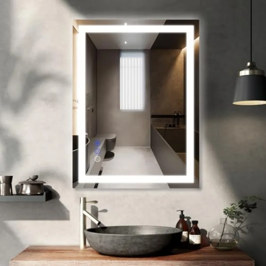 32x24 LED Bathroom Mirror with Lights LED Mirror for Bathroom Smart Vanity Makeup MirrorAnti-Fog Stepless Dimmable with Adjusta
32x24 LED Bathroom Mirror with Lights LED Mirror for Bathroom Smart Vanity Makeup MirrorAnti-Fog Stepless Dimmable with Adjusta