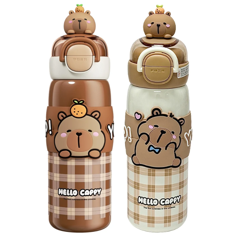 520ml Capybara Anime Kids Thermos Mug with Lid & Silicone Straw Kawaii Sports Water Bottle Vacuum Insulated Tumbler
520ml Capybara Anime Kids Thermos Mug with Lid & Silicone Straw Kawaii Sports Water Bottle Vacuum Insulated Tumbler