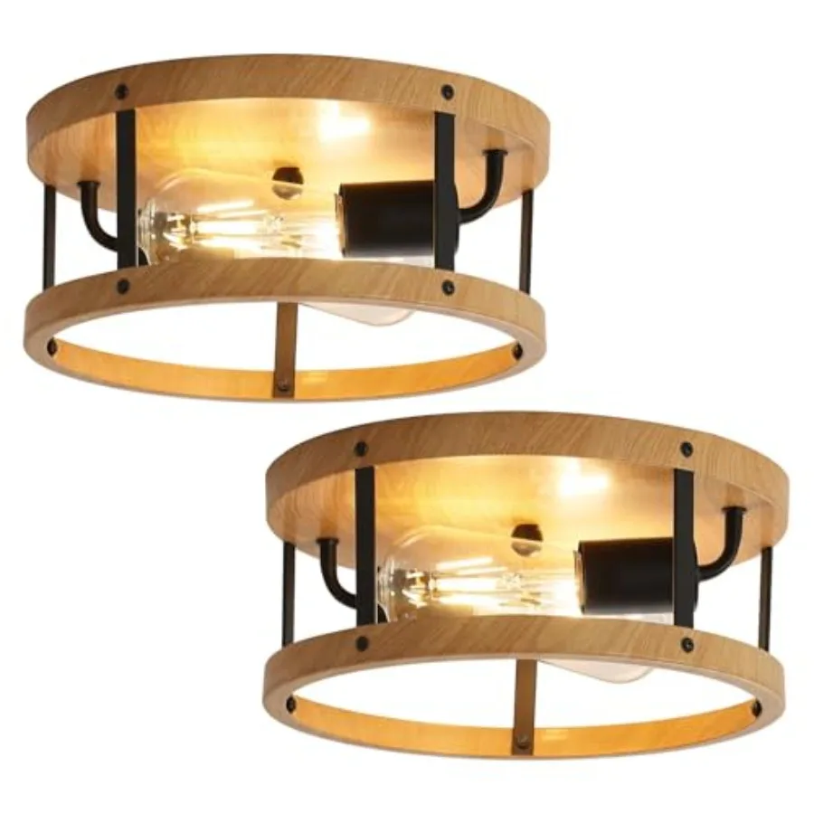 Ceiling Light, Round Drum Close to Ceiling Light with Metal, Easy Assembled, 11Inch Industrial Farmhouse Ceiling Lamp for Hallw
Ceiling Light, Round Drum Close to Ceiling Light with Metal, Easy Assembled, 11Inch Industrial Farmhouse Ceiling Lamp for Hallw