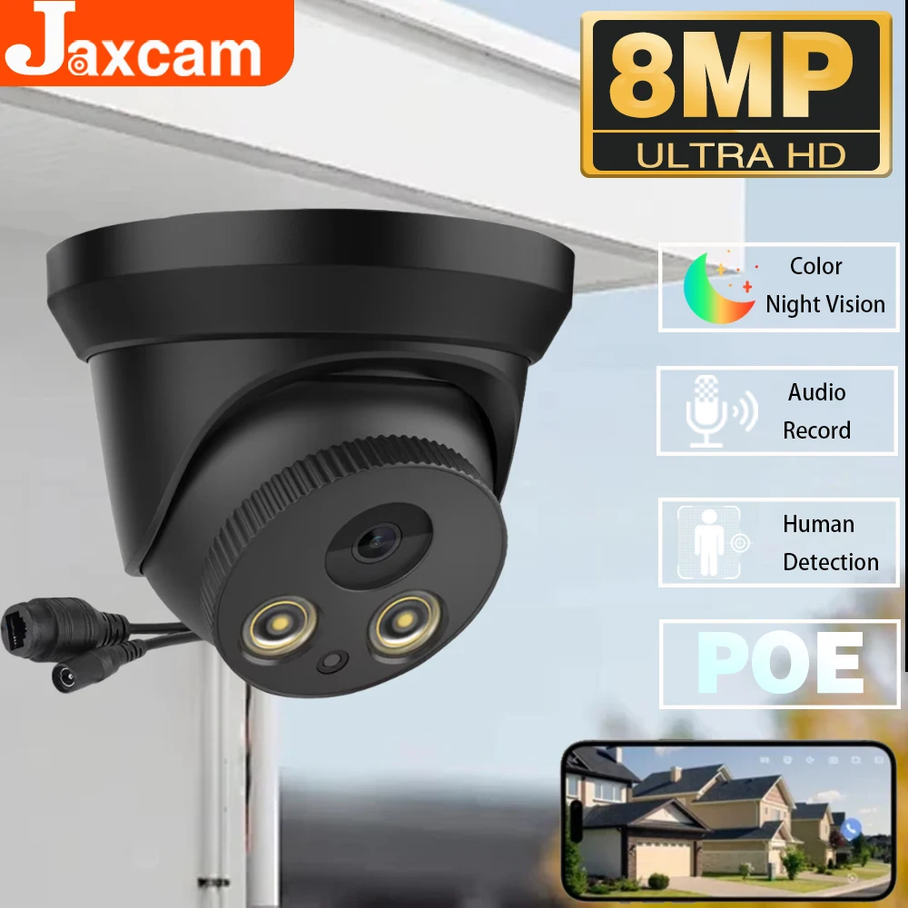 8MP HIK Compatible Black Dome IP Camera PoE IR Colorful Night Vision 4K CCTV Security Audio Camera Plug&Play With 10CH POE NVR
8MP HIK Compatible Black Dome IP Camera PoE IR Colorful Night Vision 4K CCTV Security Audio Camera Plug&Play With 10CH POE NVR