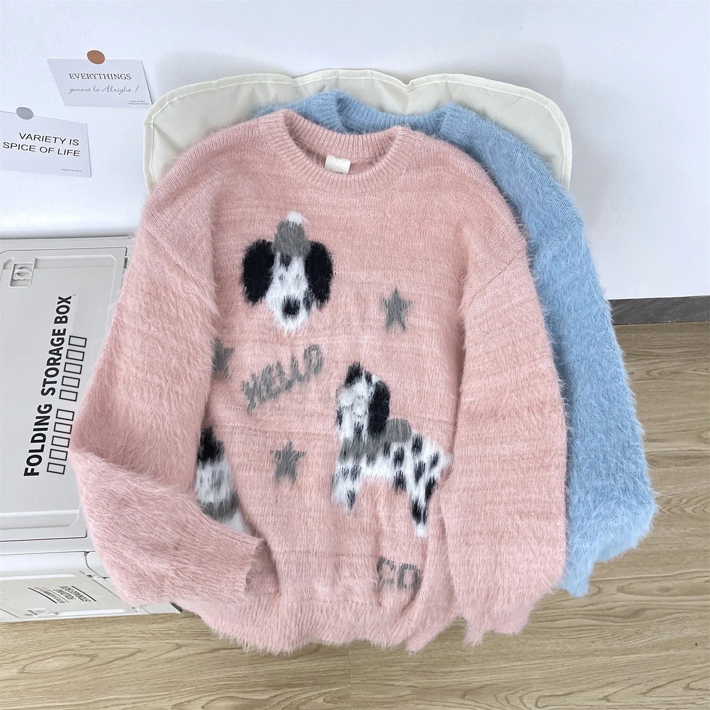 Soft Plu Dog Spotted Sweater Men's Autumn Winter Loose Lazy Sle Casual Fur Couple Knitted irt Youth Vitali Sle
Soft Plu Dog Spotted Sweater Men's Autumn Winter Loose Lazy Sle Casual Fur Couple Knitted irt Youth Vitali Sle