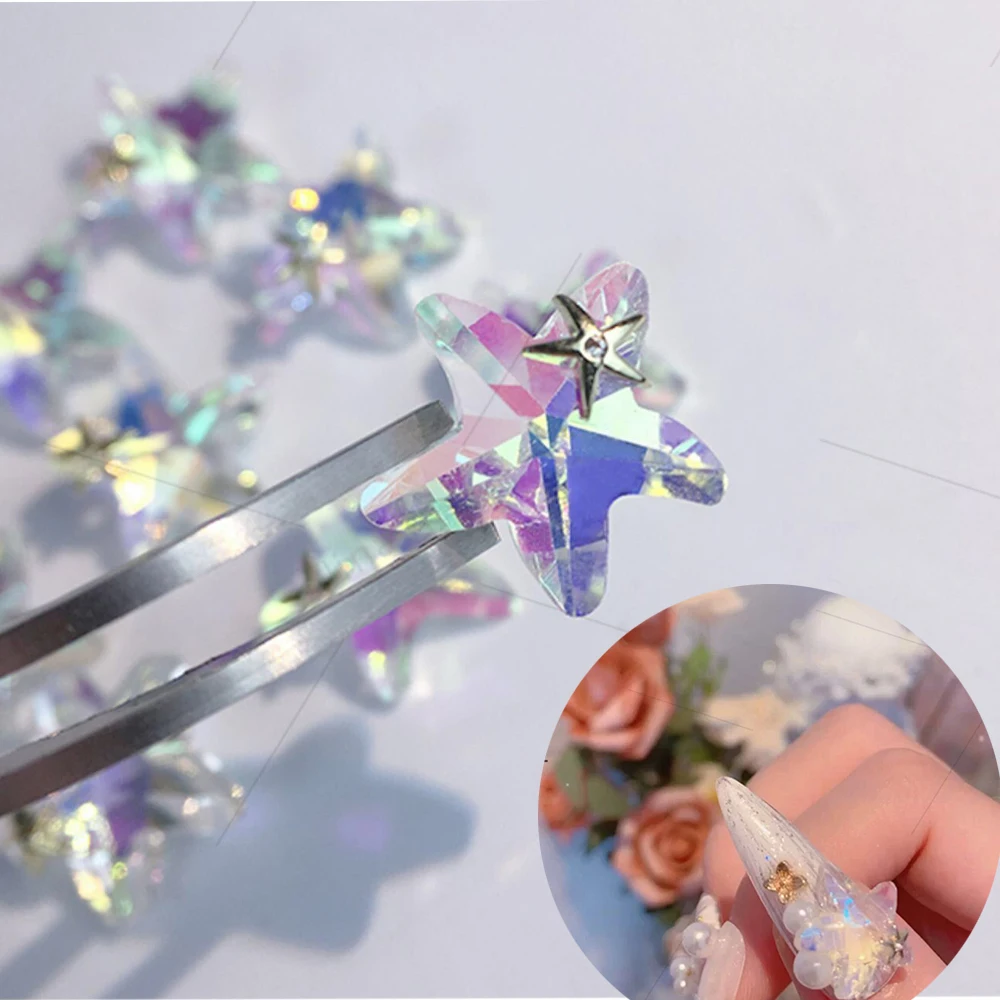 50PCS Aurora Starfish Nail art Decoration 3D Symphony Crystal Ocean Starfish Nail Charms Japanese-Style Summer Nail Jewelrys@/T4
50PCS Aurora Starfish Nail art Decoration 3D Symphony Crystal Ocean Starfish Nail Charms Japanese-Style Summer Nail Jewelrys@/T4