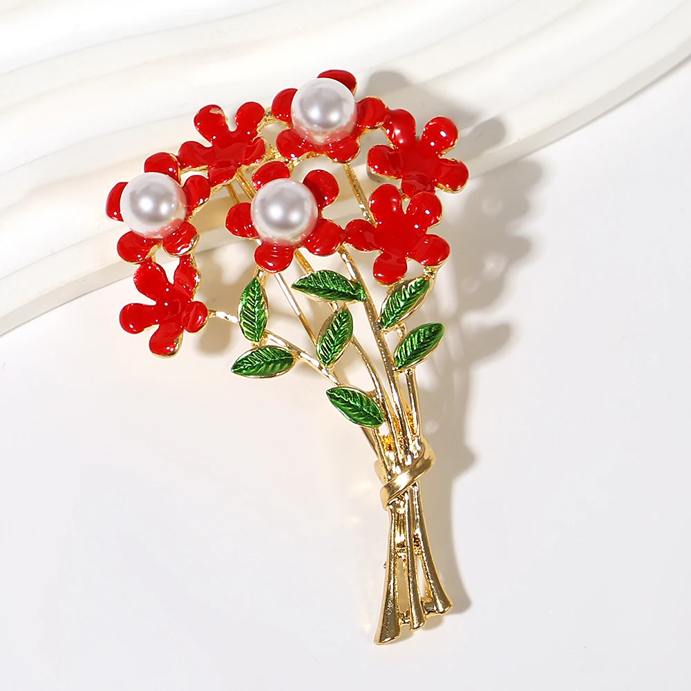 Amorcome Pearl Inlaid Bouquet Metal Brooch Shirt Collar Chest Decoration Backpack Hat Pin Badge Gift Jewelry Accessories
Amorcome Pearl Inlaid Bouquet Metal Brooch Shirt Collar Chest Decoration Backpack Hat Pin Badge Gift Jewelry Accessories