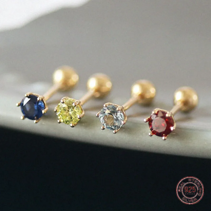 925 Sterling Silver Color Zircon Stud Earrings for Girl Simple Korean Fashion Niche Design Sense Earring Ladies Piercing Jewelry
925 Sterling Silver Color Zircon Stud Earrings for Girl Simple Korean Fashion Niche Design Sense Earring Ladies Piercing Jewelry