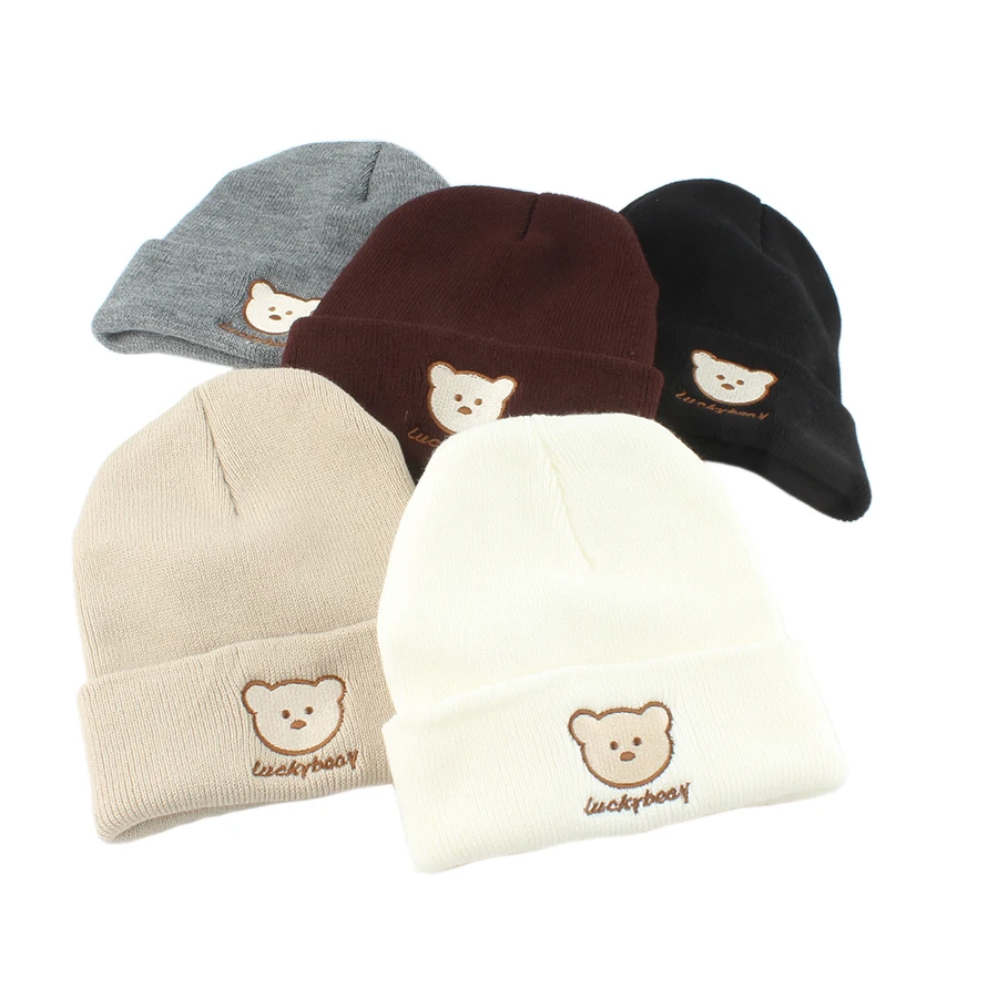 Lucky Bear Embroidery Warm Knitted Beanie Hats For Kids Autumn Winter Cartoon Cute Baby Hat Children Street Dance Hip Hop Cap
Lucky Bear Embroidery Warm Knitted Beanie Hats For Kids Autumn Winter Cartoon Cute Baby Hat Children Street Dance Hip Hop Cap