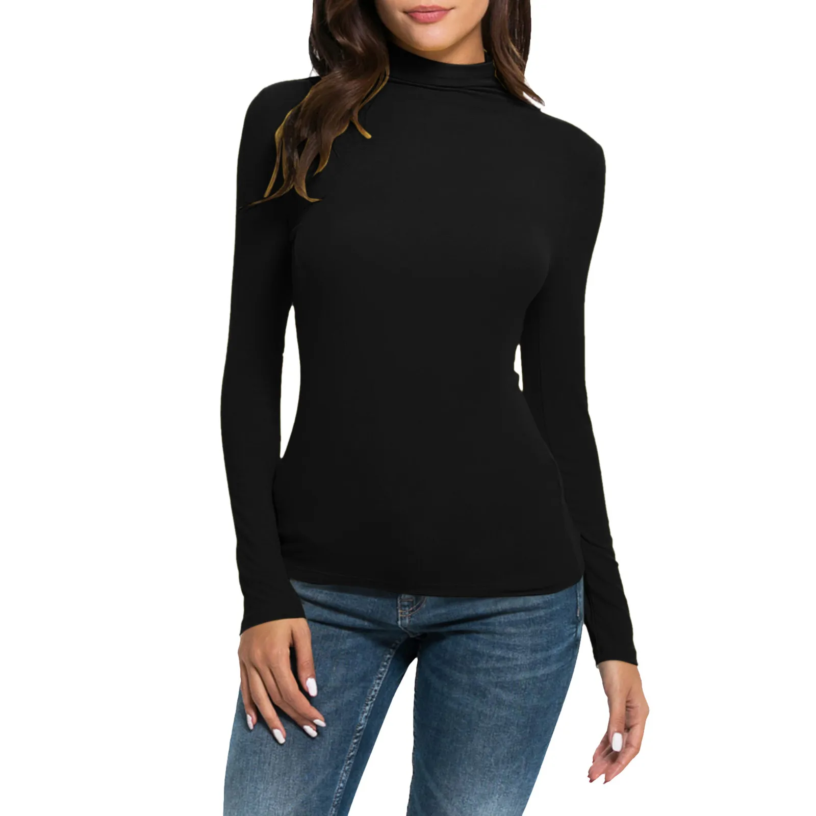 Women New-Coming Autumn Winter Top Pull Femme Turtleneck Pullovers Base Layers Long Sleeve Slim Oversize Korean Women'S T Shirt
Women New-Coming Autumn Winter Top Pull Femme Turtleneck Pullovers Base Layers Long Sleeve Slim Oversize Korean Women'S T Shirt
