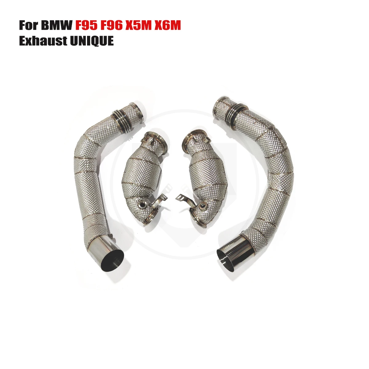 UNIQUE for 2020-2023 BMW X5m X6m F95 F96 V8 4.4T Performance Exhaust Pipe with SS304 Downpipe and Front Pipe
UNIQUE for 2020-2023 BMW X5m X6m F95 F96 V8 4.4T Performance Exhaust Pipe with SS304 Downpipe and Front Pipe