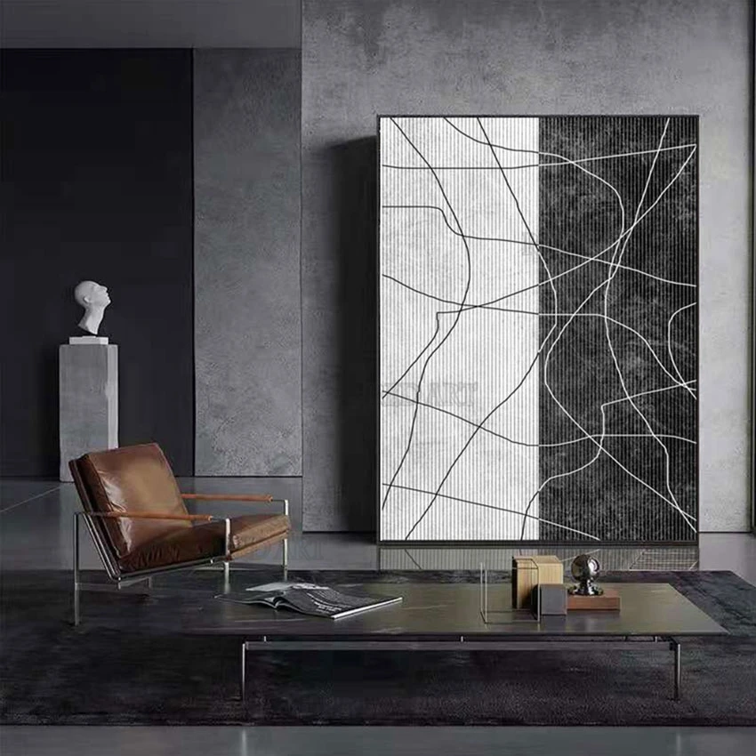 Abstract Thick Texture Oil Painting, Black and White Abstract Lines, Wall Decor Art on Canvas, Unframed Wall Murals Picture Art
Abstract Thick Texture Oil Painting, Black and White Abstract Lines, Wall Decor Art on Canvas, Unframed Wall Murals Picture Art