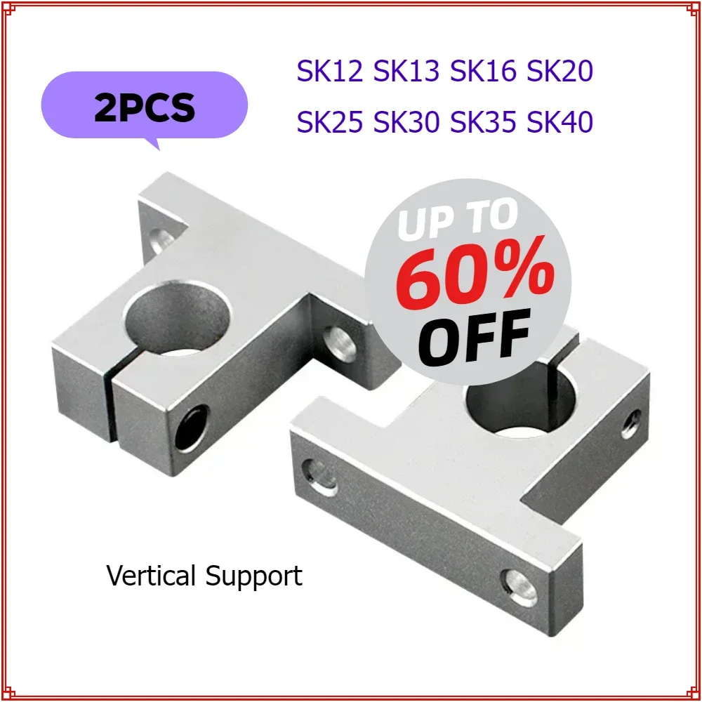 2pc Linear Optical Axis SK Vertical Support Aluminum Alloy Bearing Frame Polished Rod Holder SK12mm—SK40mm Support Bracket SK16
2pc Linear Optical Axis SK Vertical Support Aluminum Alloy Bearing Frame Polished Rod Holder SK12mm—SK40mm Support Bracket SK16