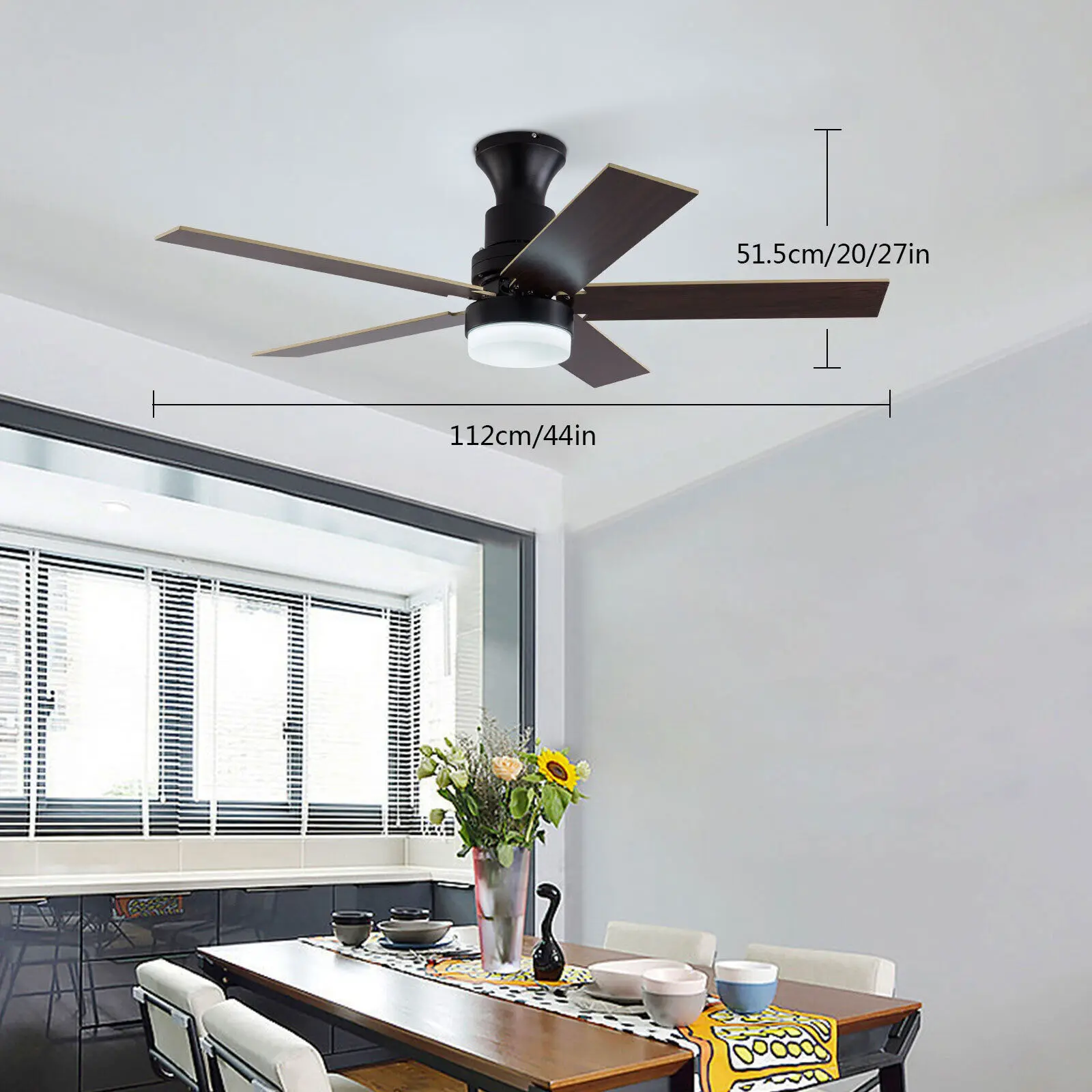 44 Inch LED Ceiling Fan Light with Remote Control Retractable Blades Ceiling Fan Lamp 6-Speed
44 Inch LED Ceiling Fan Light with Remote Control Retractable Blades Ceiling Fan Lamp 6-Speed