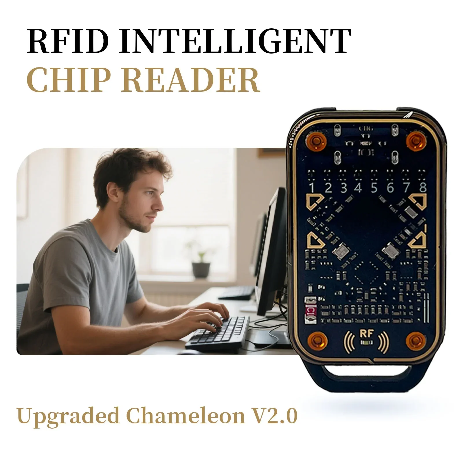 Новая ультра бесконтактная смарт-карта Chameleon, совместимая с NFC-считывателем RFID Smart Chip ID IC Reader Tag Copyer
Новая ультра бесконтактная смарт-карта Chameleon, совместимая с NFC-считывателем RFID Smart Chip ID IC Reader Tag Copyer