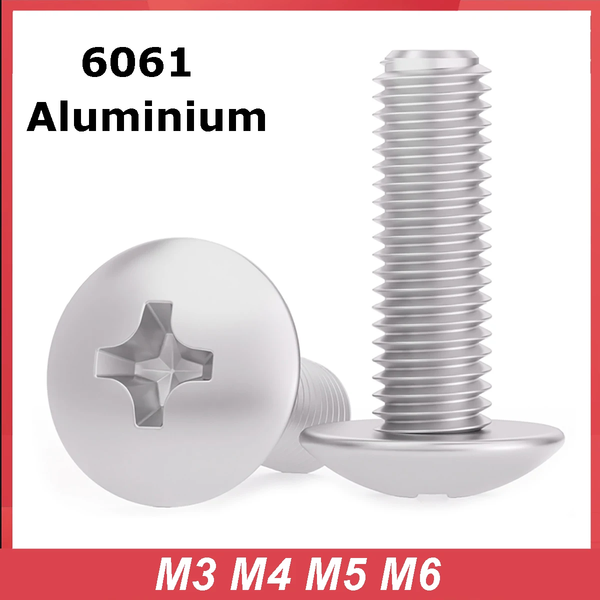M3 M4 M5 M6 6061# Aluminium Alloy Cross Recessed Truss Mushroom Head Machine Screws Alu Large Flat Round Phillips Bolts Screw
M3 M4 M5 M6 6061# Aluminium Alloy Cross Recessed Truss Mushroom Head Machine Screws Alu Large Flat Round Phillips Bolts Screw