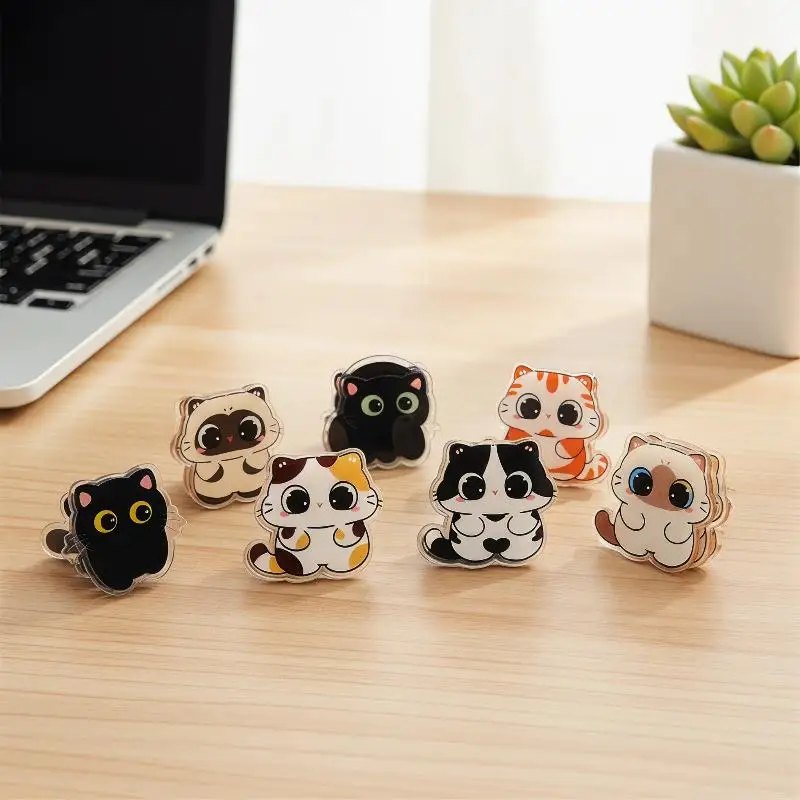 7pcs Cat Cartoon Acrylic Double Sided Paper Clips High Definition Stationery for DIY Scrapbook Filing
7pcs Cat Cartoon Acrylic Double Sided Paper Clips High Definition Stationery for DIY Scrapbook Filing