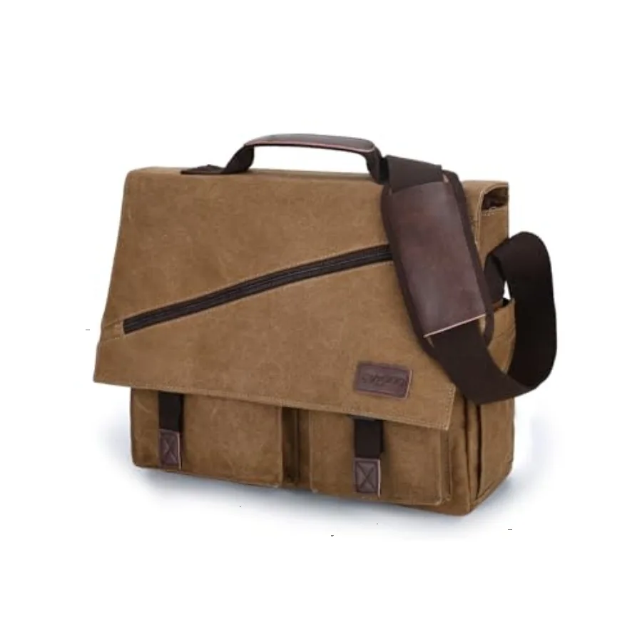 Messenger Bag for Men, Water Resistant Canvas Satchel 14 15.6 17 Inch Laptop Briefcases Business Shoulder Bag by RAVUO
Messenger Bag for Men, Water Resistant Canvas Satchel 14 15.6 17 Inch Laptop Briefcases Business Shoulder Bag by RAVUO