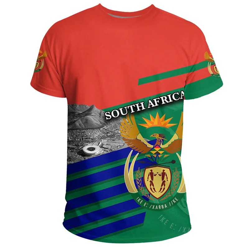 Summer 3D Printed South Africa T Shirt For Men Coat Of Arms Pattern T-shirt Crew Neck Short Sleeves Tops Oversized Tee Shirts
Summer 3D Printed South Africa T Shirt For Men Coat Of Arms Pattern T-shirt Crew Neck Short Sleeves Tops Oversized Tee Shirts