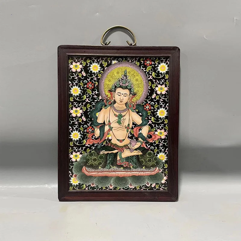 Antique rosewood inlaid porcelain panel painting enamel color Thangka Vajrasattva Buddha statue home decoration
Antique rosewood inlaid porcelain panel painting enamel color Thangka Vajrasattva Buddha statue home decoration