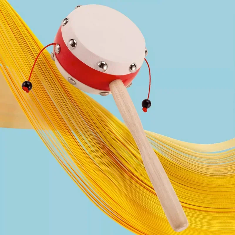 Sheepskin Rattle Drum Wooden Handle Chinese Style Rattle Drum Baby Children's Toy Gift Pandeiro Percussion Instruments
Sheepskin Rattle Drum Wooden Handle Chinese Style Rattle Drum Baby Children's Toy Gift Pandeiro Percussion Instruments
