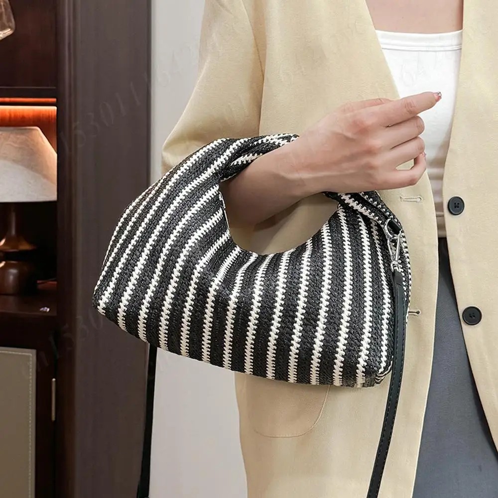Bohemia Women's Straw Woven Handbag Stripe Designer Bags Small Hobo Beach Summer Handwoven Shoulder Crossbody Bags Female Bags
Bohemia Women's Straw Woven Handbag Stripe Designer Bags Small Hobo Beach Summer Handwoven Shoulder Crossbody Bags Female Bags