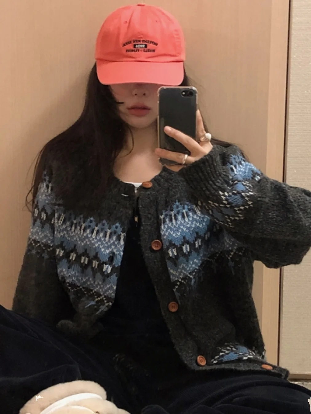 Feilao Island Knitted Cardigan Women's round Ne Loose Thi Warm Anti-Aging All-Match Sweater Coat Autumn Winter Commute Sle
Feilao Island Knitted Cardigan Women's round Ne Loose Thi Warm Anti-Aging All-Match Sweater Coat Autumn Winter Commute Sle