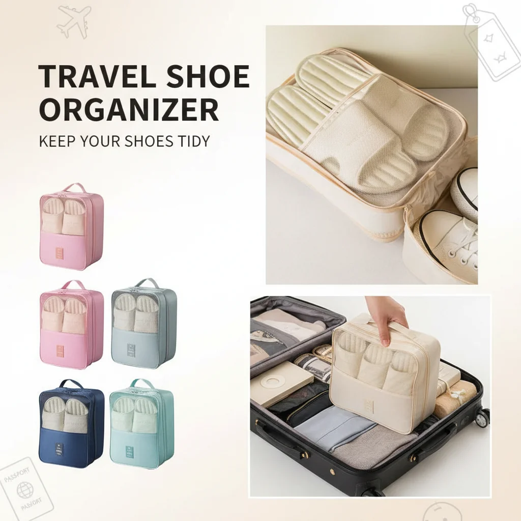 Дышащая сетчатая сумка для обуви для путешествий, портативный диагональный органайзер для нескольких пар обуви, коробка для обуви для деловых поездок
Дышащая сетчатая сумка для обуви для путешествий, портативный диагональный органайзер для нескольких пар обуви, коробка для обуви для деловых поездок