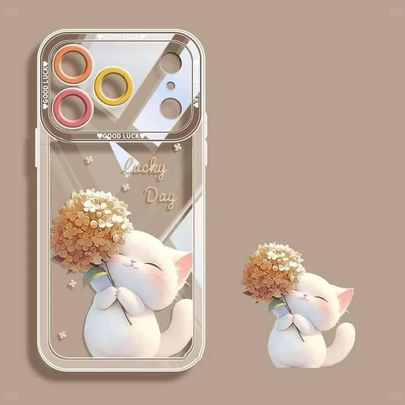 Cute Cat Flower Clear Phone Case for IPhone17 16 15 14 13Pro Max Anti Drop Shockproof with Camera Lens Protection for Women Girl
Cute Cat Flower Clear Phone Case for IPhone17 16 15 14 13Pro Max Anti Drop Shockproof with Camera Lens Protection for Women Girl