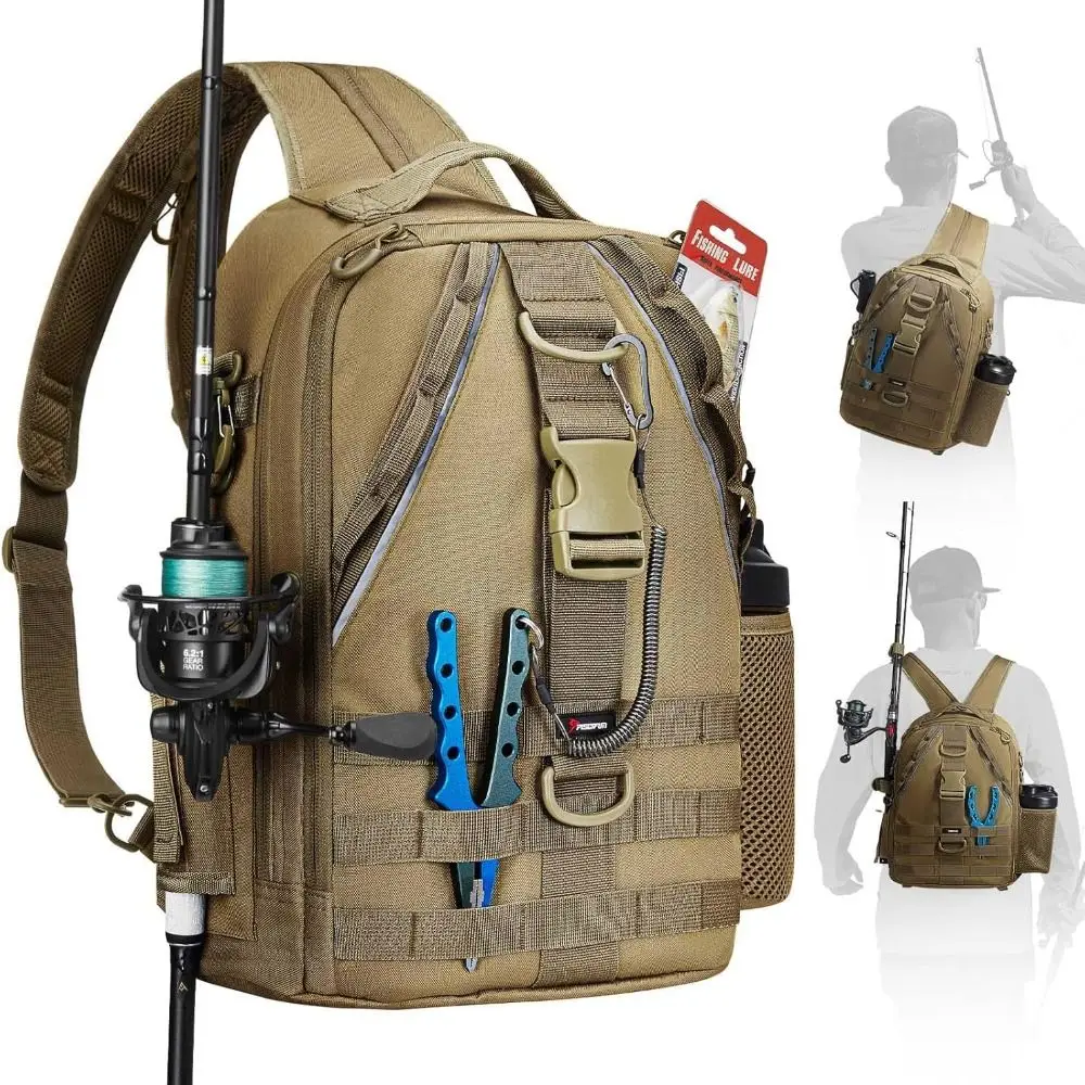 New Multi Functional Fishing Backpack with Rod Holder Waterproof Fishing Gear Bag Lightweight Sling Bag Outdoor Fishing
New Multi Functional Fishing Backpack with Rod Holder Waterproof Fishing Gear Bag Lightweight Sling Bag Outdoor Fishing