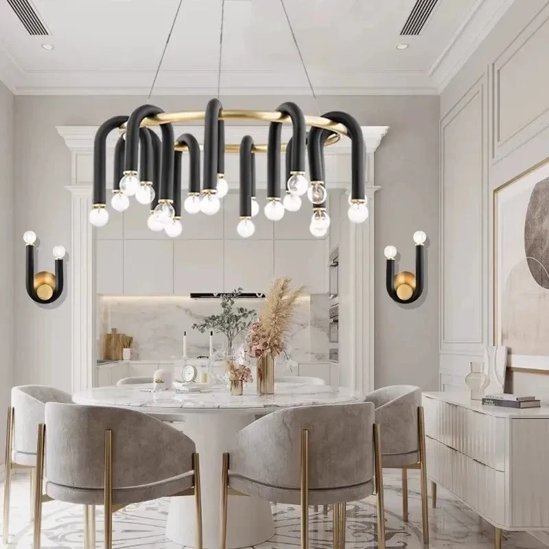 Modern U-shaped tube chandelier decoration simple bedroom, dining room, living room chandelier lighting home decoration YX893TB
Modern U-shaped tube chandelier decoration simple bedroom, dining room, living room chandelier lighting home decoration YX893TB